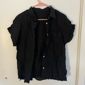 Black Button Up Shortsleeve Shirt